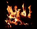 yule log fire